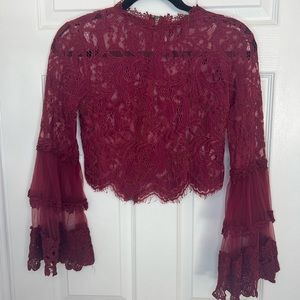 Lace crop top